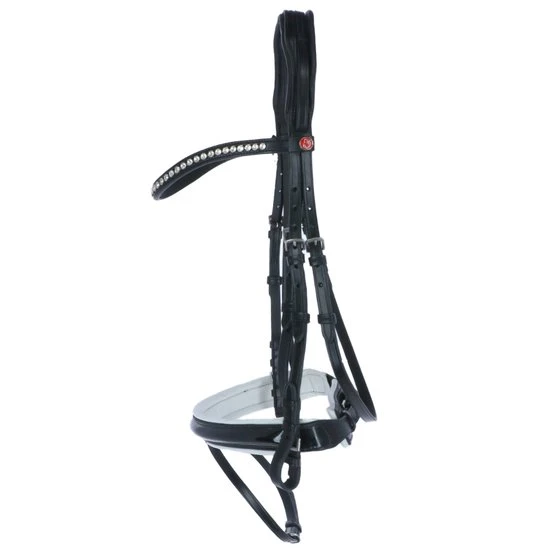 Kieffer Trense Comfort Paris Englischen Nasenriemen Mit Sperriemen Schwarz/Weiß 4 Kieffer Trense Comfort Paris Englischen Nasenriemen Mit Sperriemen Schwarz/Weiß – Bild 2