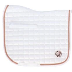 Harry's Horse Schabracke Reverso Competition Dressur Weiß/Rosegold Warmblut