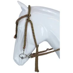 F.R.A. Trensenzaum Bodanza Baumwolle Mit Abnehmbaren Zügeln Schwarz/Weiß Vollblut/Warmblut -Reitsportbedarf Geschäft agradi 44874405 1.b2a07d