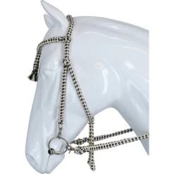 F.R.A. Trensenzaum Bodanza Baumwolle Mit Abnehmbaren Zügeln Schwarz/Weiß Vollblut/Warmblut -Reitsportbedarf Geschäft agradi 44874409 1.f9454c