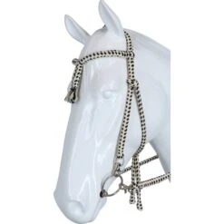 F.R.A. Trensenzaum Bodanza Baumwolle Mit Abnehmbaren Zügeln Schwarz/Weiß Vollblut/Warmblut -Reitsportbedarf Geschäft agradi 44874409 2.8fbdf6