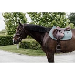 Reitsportbedarf Geschäft 29 Kentucky Horsewear Kentucky Spring Satteldecke Classic Leder Dusty Green Warmblut