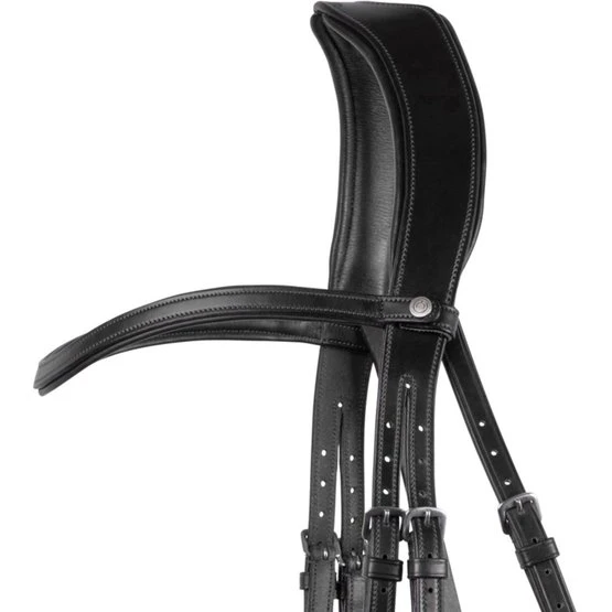 Montar Stirnriemen Classic Gebogen Weiße Nähte Schwarz 6 Montar Stirnriemen Classic Gebogen Weiße Nähte Schwarz – Bild 4